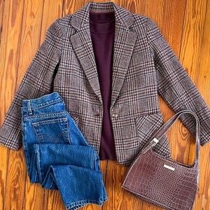Vintage Spiegel plaid blazer.